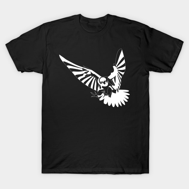 White peregrine falcon hawk ecopop T-Shirt by jorge_lebeau